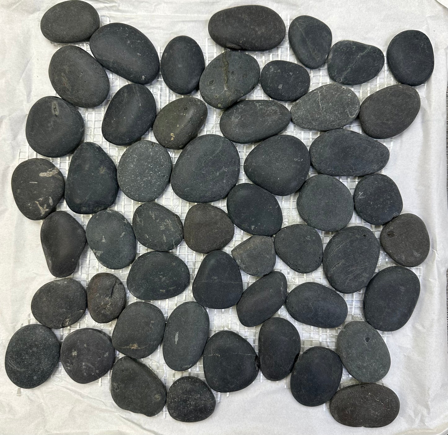 Natural Black Beach Pebbles-Matt, Indoor/Outdoor Flooring, Pool,Garden etc. 12"x12", Pack of 5, $11.05/pc