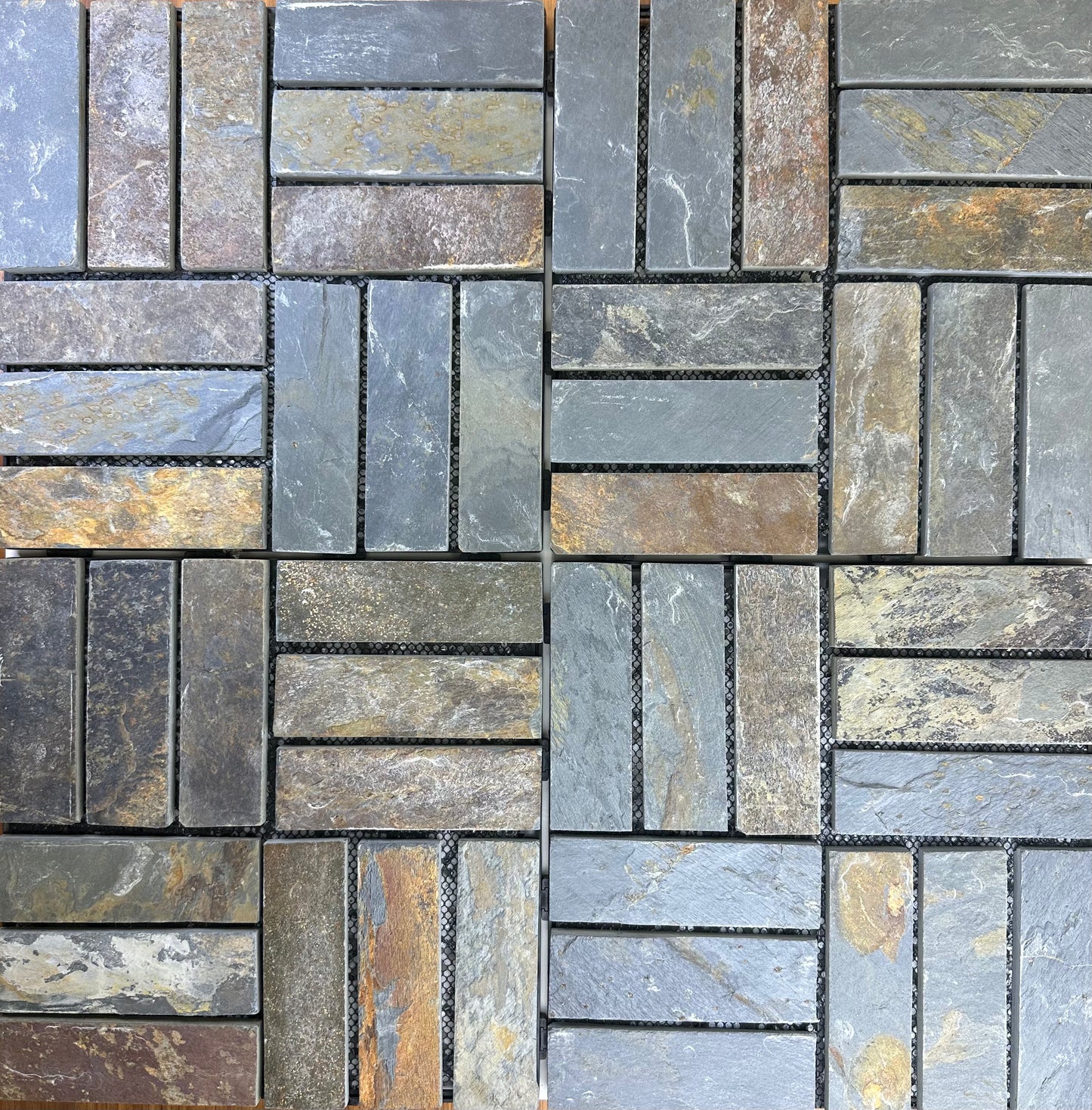 Interlocking Stone Tiles, 12"X12", Rustic, for Patios, Decks, Walkways, Pack of 4, $17.38/pc