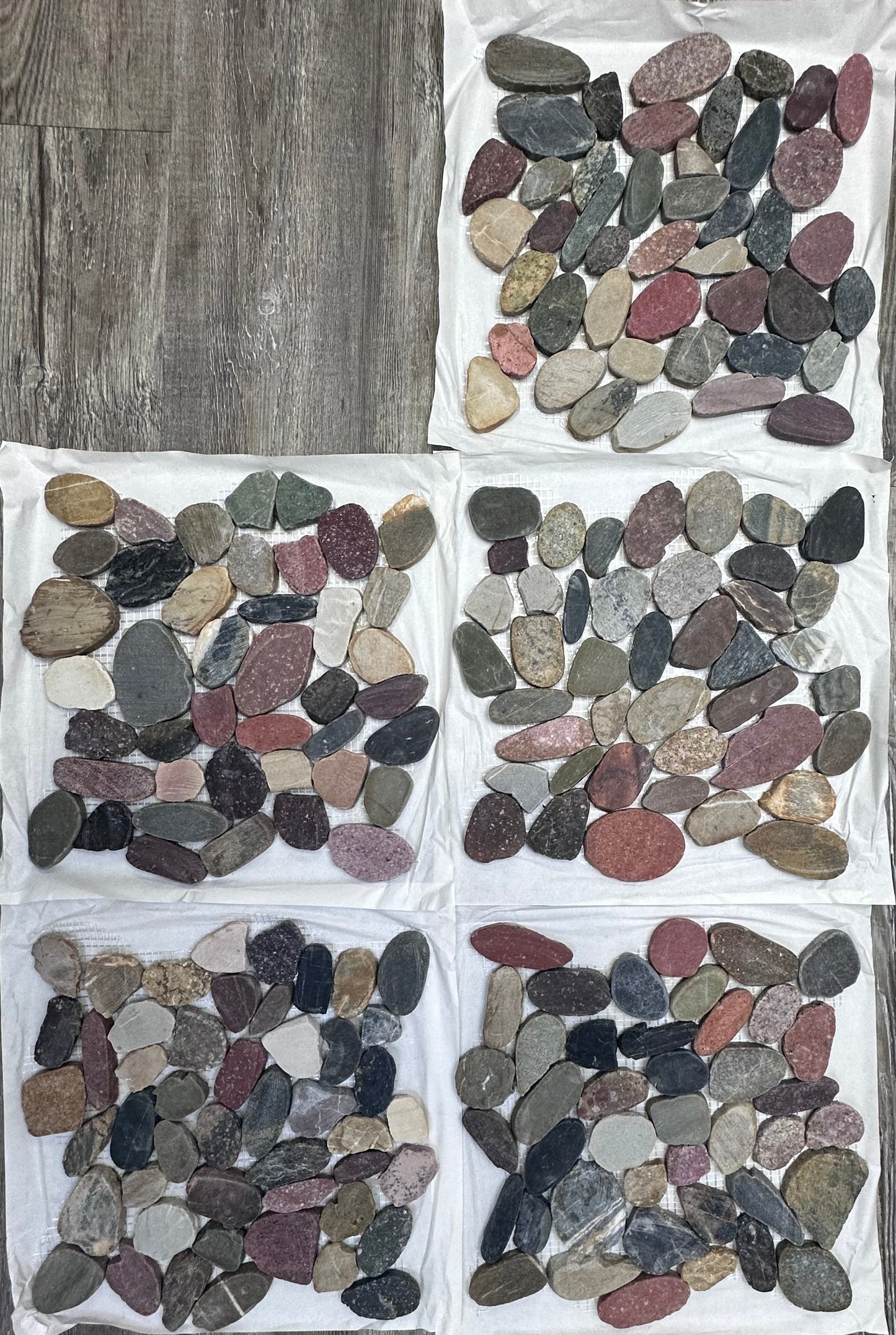 Sliced Pebble Tile - 12"x12", Mixed , Matt Finish, Natural Stone for Bathrooms, Showers, Backsplashes, and Accent Walls. Pack of 5, $13.65/pc
