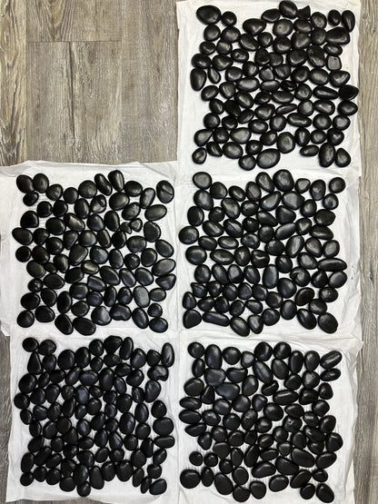 Natural Black Beach Pebbles-Highly Polished, Indoor/Outdoor Flooring, Pool,Garden etc. 12"x12" Pack of 5, $11.05/pc