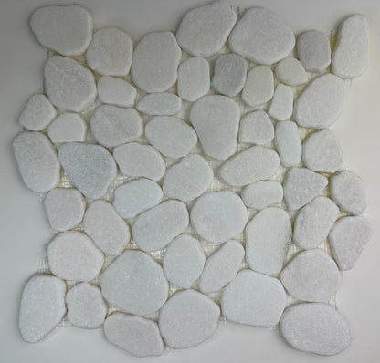 Sliced Stone Tile - 12"x12", Snow White, Natural Stone for Bathrooms, Shower,Kitchen Backsplashes, Flooring and Accent Walls. Pack of 5, $13.65/pc