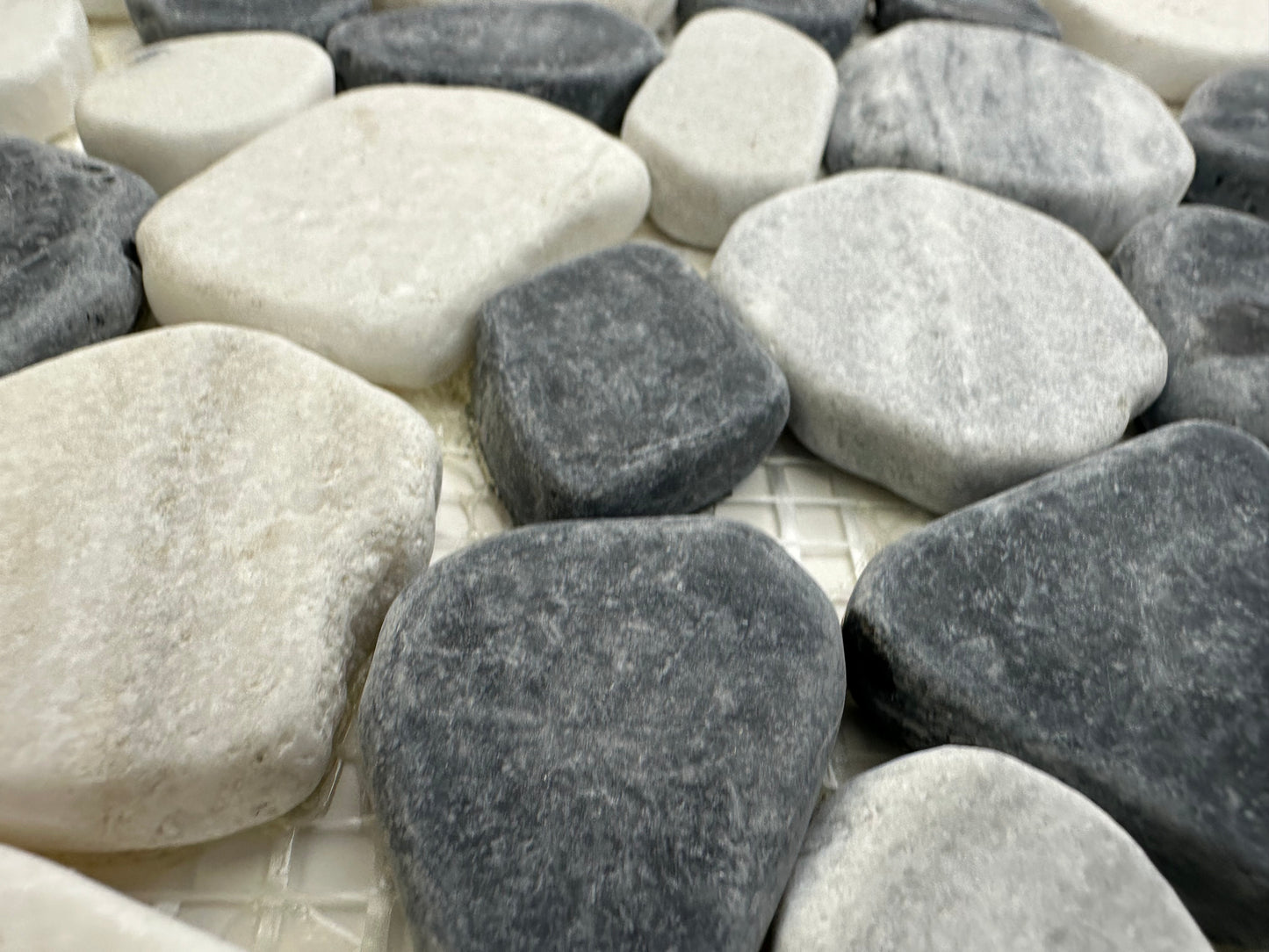 Sliced Stone Tile - 12"x12", Mixed White,Black,Cloudy Color, Natural Stone for Bathrooms, Shower,Kitchen Backsplashes, and Accent Walls. Pack of 5, $13.65/pc